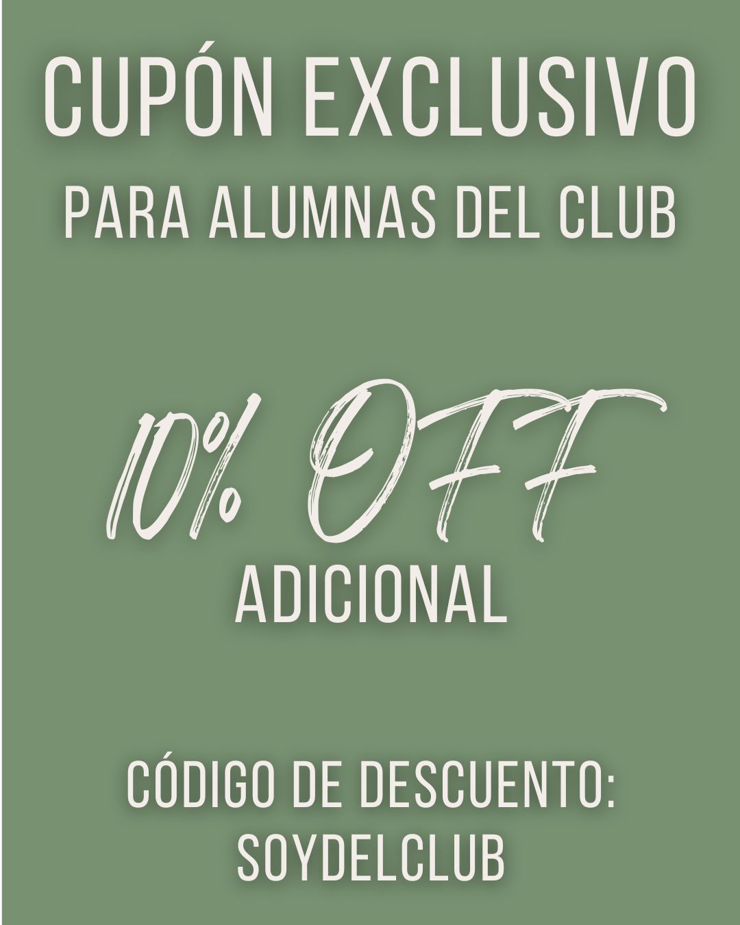 Cupón de descuento Exclusivo