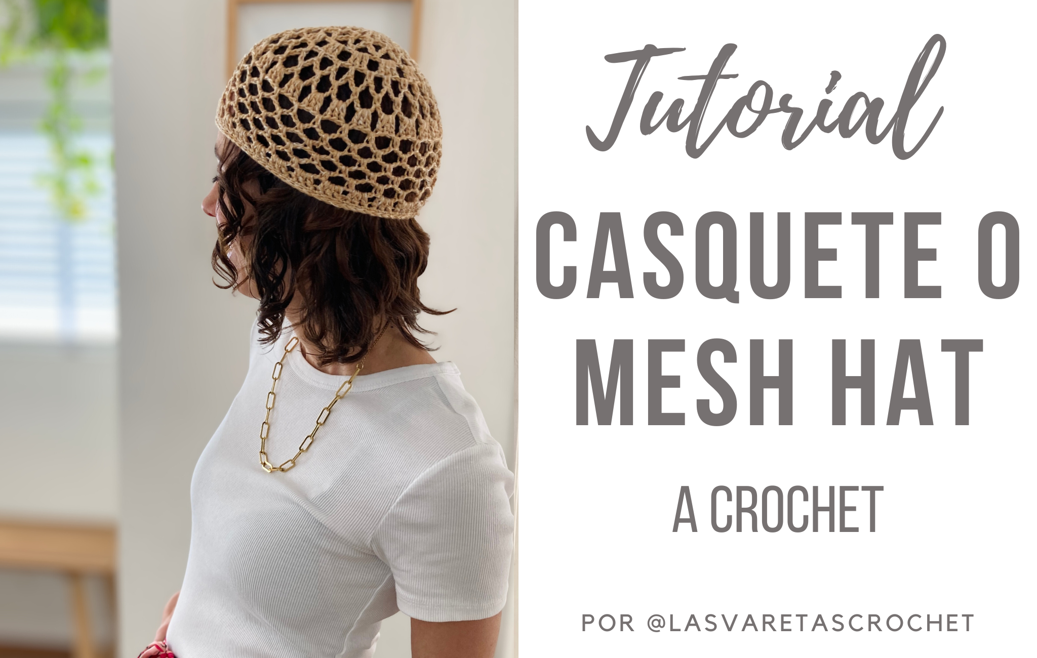 Casquete o Mesh Hat a crochet paso a paso