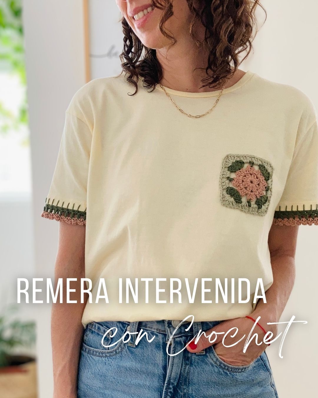Remera Intervenida con Crochet