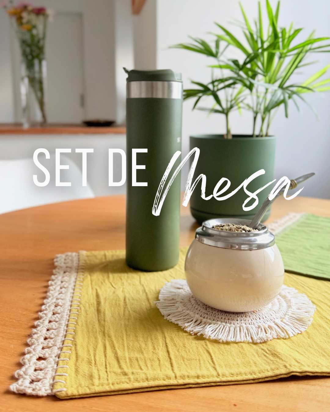 Set de Mesa – Individual (Crochet + Tela)