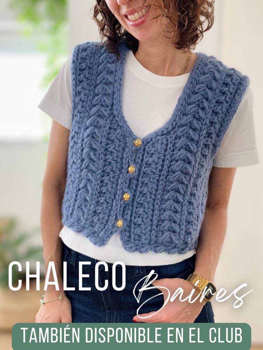 Chaleco Baires - Tejido Vertical con Vueltas Cortas