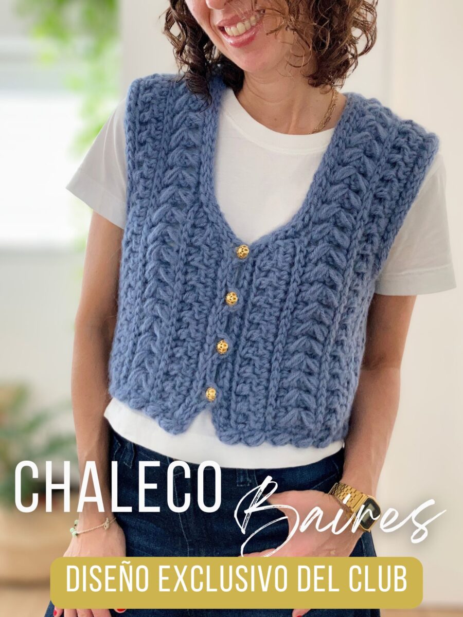 Chaleco Baires - Tejido Vertical con Vueltas Cortas