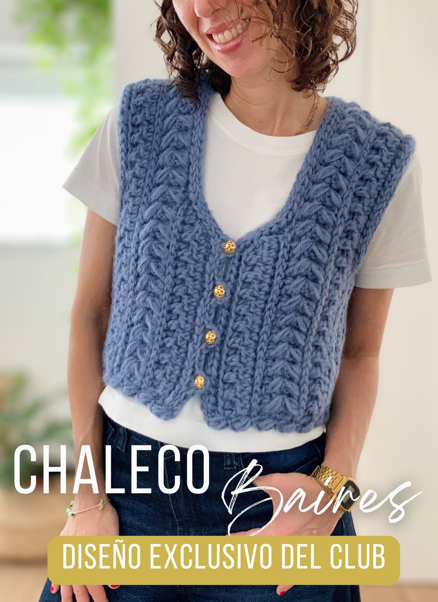 Chaleco Baires - Tejido Vertical con Vueltas Cortas